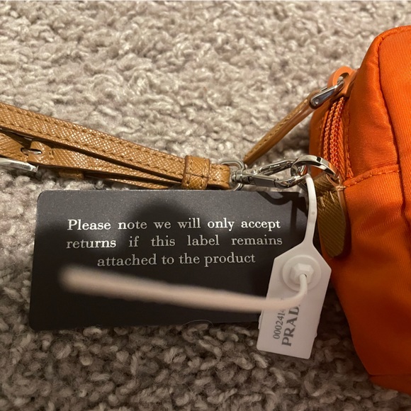 PRADA Re-Nylon Necessaire 1NE021 Papaya+Caramel Toiletry Bag NEW w/ Tags 2020 - Picture 7 of 11